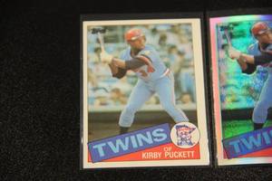 1985 Topps and 2001 Topps Archives Refractor Kirby Puckett Lot  2 Cards