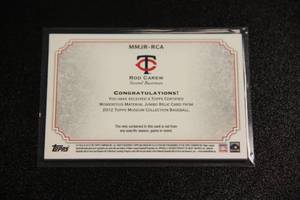 2012 Topps Museum CollectionMomentous Material Rod Carew Jersey 210