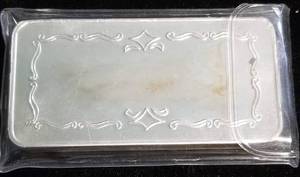 10 TROY OZ. .999 FINE SILVER BAR STAGECOACH IN PLASTIC