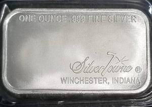 1 TROY OZ. .999 FINE SILVER BAR SILVERTOWNE PROSPECTOR SEALED