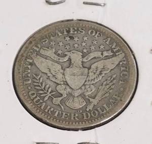 1910-D BARBER SILVER QUARTER