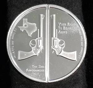 1 TROY OZ. .999 FINE SILVER 2nd AMENDMENT GUNS UP AMERICA CRACKER