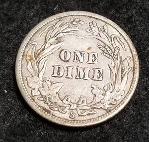 1916-S BARBER DIME XF