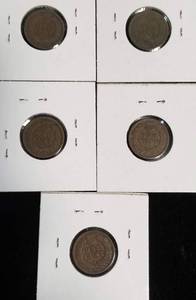 5 INDIAN HEAD CENT 1900 1902 1903 1904 1905