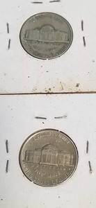 2 BETTER DATE JEFFERSON NICKELS 1938 1938-S