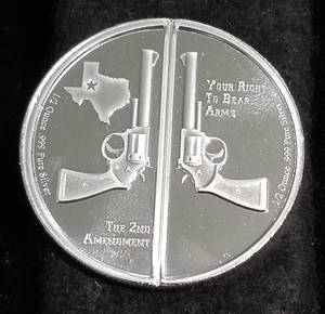 1 TROY OZ. .999 FINE SILVER 2nd AMENDMENT GUNS UP AMERICA CRACKER