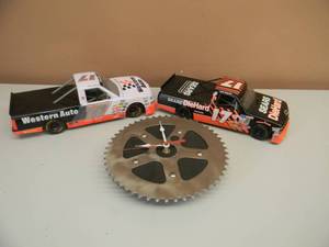 lot 47 image: 118 SCALE Racing Champions & ERTL AC Delco & DieHard NASCAR Trucks WITH GEAR CLOCK WORKS - NICE - SEE PICTURES