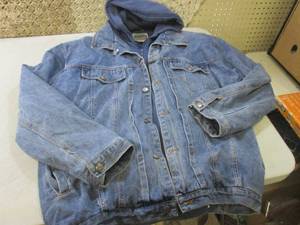 Denim Lined Coat with Hood Size 3XT...