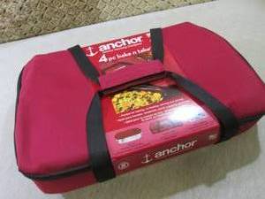 Anchor 4pc Bake N Take 3 Qt with Li...