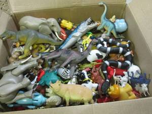 Box Full of Asssorted Toy Animals E...