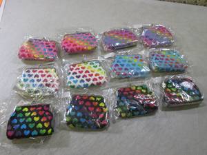 Lot of 12 Coin Purses with Hearts A...