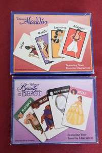 lot 6 image: 2 Vintage Parker Brothers Disney Card Games - AladdinBeauty and the Beast