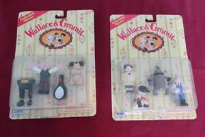 lot 19 image: 2 Vintage Wallace & Gromit Action Figure Sets (1989)