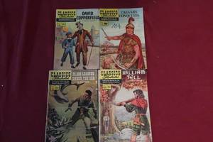 lot 99 image: 4 Vintage Classics Illustrated Comic Books