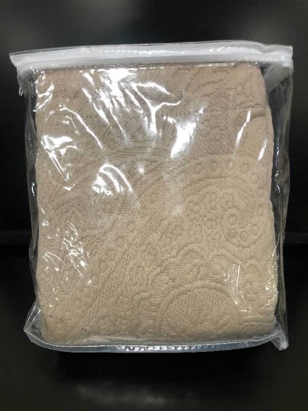 Hillcrest Matelasse Sandstone Floral Cotton Euro Sham, 50172F-E-SANDSTONE, NEW