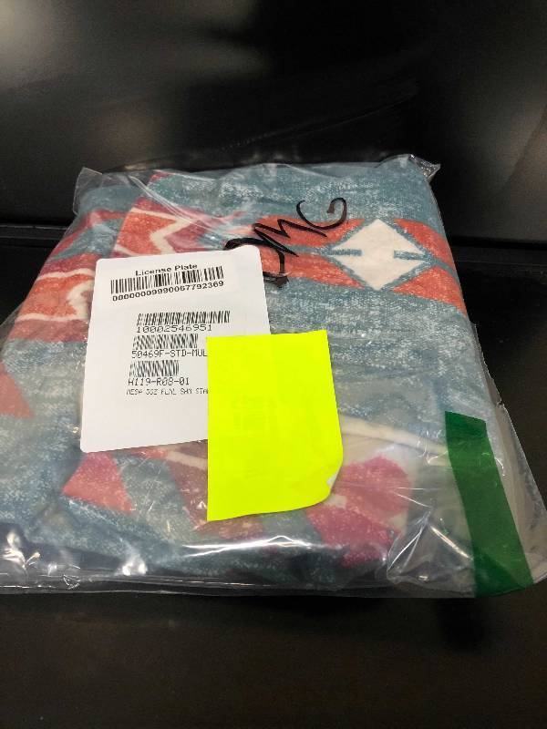 Mesa Multicolored Geometric Flannel Standard Size Sham, 50469F-STD-MULTI, NEW