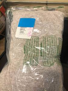 Sweatshirt Knit Beige Twin Reversible Blanket, 85016-T-BEIGE, NEW