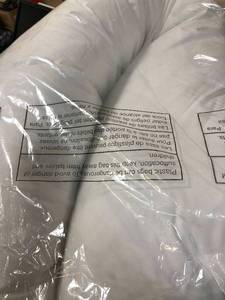 Body 20 x 72 TCS Down-Free Down Alternative Medium Density Pillow Insert, 1 Piece, PO46-BDMED-WHITE, NEW