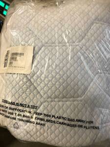 Cooling Gel Memory Foam Mattress Pad Queen, MB34-Q-WHITE, NEW