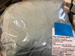 Cotton Sateen Down Robe Large Blue, RK33-L-CLOUD-BLUE, NEW