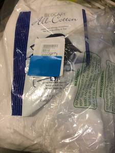 Dust Mite-Proof Cotton Comforter Protector King, DS37-K-WHITE, NEW