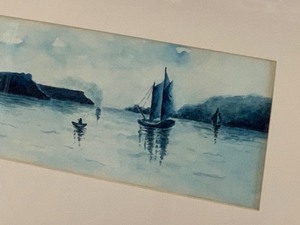 lot 5 image: Vintage Framed Watercolor Art
