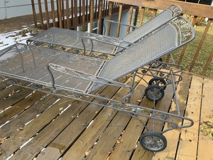 lot 51 image: Pair of Metal Loungers