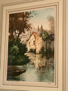 lot 99 image: Vintage Signed Framed Etching