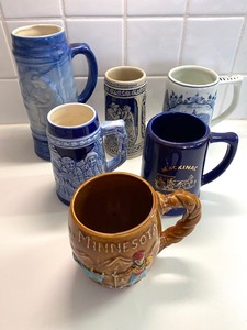 lot 59 image: Six Assorted MugsSteins- Including Paul Bunyan