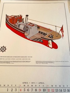 lot 128 image: Fun 1971 Vintage Ships Though The Ages Calendar