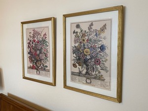 lot 124 image: Two Framed Floral Prints
