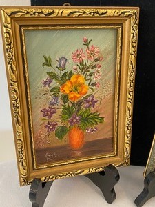 lot 136 image: Two Miniature Oil on Canvas Paintings