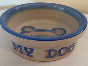 lot 140 image: Handcrafted Dog Bowl by M.A. Hadley