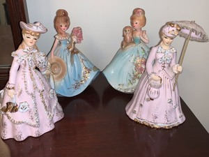 lot 156 image: Two Josef Original Ceramic Dolls and Two Lefton Figurines
