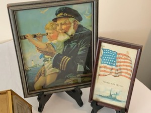 lot 208 image: Vintage Brass Hamilton Barometer Clock & More