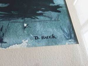 lot 243 image: D. Buck Watercolor Framed Art