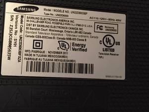 lot 287 image: Samsung TV