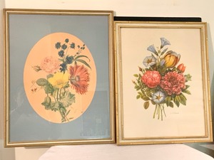 lot 321 image: Two Vintage Floral Prints