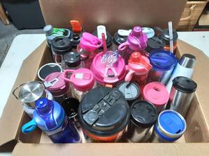 lot 26 image: Large Lot Of Sports Bottles, Travel Cups, Insulated Travelers-Nice