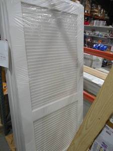 lot 26 image: MMI Door 32 in. x 80 in. Primed Composite MDF Full Louver Over Louver Interior Door Slab