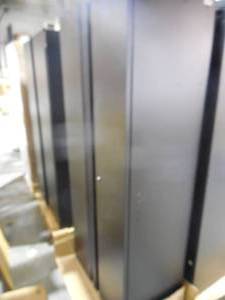 lot 11 image: Welded 54 in. W x 75 in. H x 19 in. D Steel Garage Cabinet Set in Black (3-Piece)