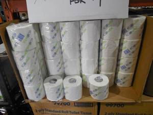 lot 19 image: Ecowise 2 Ply Toilet Tissue, 500 Sheets Per Roll, 96 Rolls Per Case