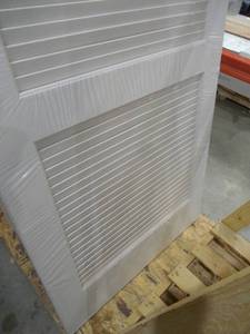 lot 31 image: MMI Door 36 in. x 80 in. Primed Composite MDF Full Louver Over Louver Interior Door Slab