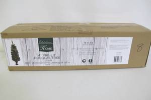 Celebrations Home 4 Ft. Potted Douglas Fir Prelit 35 Clear Light Artificial Tree