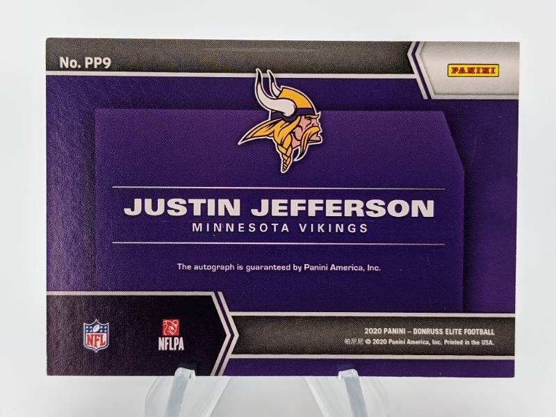 Autographed Minnesota Vikings Justin Jefferson 2020 Panini Donruss The  Rookies #TR-JJ Beckett Fanatics Witnessed Authenticated 10 Rookie Card