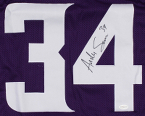Andrew Sendejo Signed Purple Jersey (TSE COA)