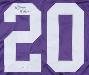 Darrin Nelson Signed Vikings Purple Jersey (JSA COA)