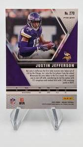 Justin Jefferson Rookie Card (RC) - 2020 Panini  Mosiac Insert Green Prizm Parallel Football Card
