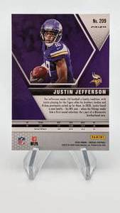 Justin Jefferson Rookie Card (RC) - 2020 Panini  Mosiac Insert Green Prizm Parallel Football Card