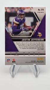 Justin Jefferson Rookie Card (RC) - 2020 Panini  Mosiac Insert Reactive Red  Blue Prizm Parallel Football Card